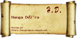 Hanga Dóra névjegykártya